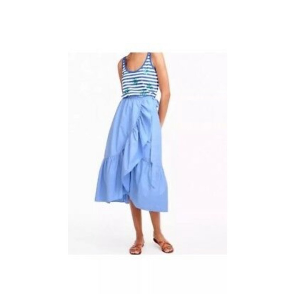 J. Crew Ruffle Wrap Skirt